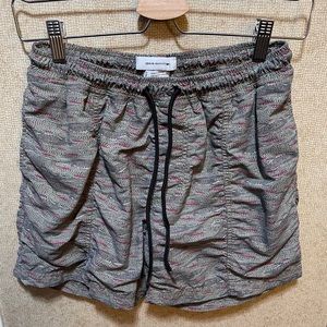 UO Printed Nylon Faille Green Multi Short